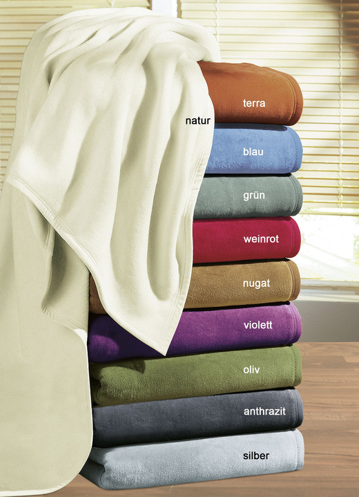 Decken - «bocasa» Schlafdecke, 2er-Set, in verschiedenen Farben, in Farbe TERRA