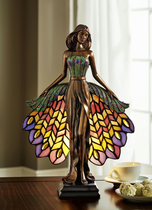 Lampen & Leuchten - Faszinierend schöne Tiffany-Lampe, in Farbe BUNT