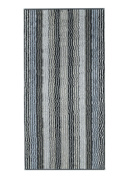 Handtücher - Frottier-Serie «Streifen» in verschiedenen Farben, in Größe 200 (1 Handtuch, 50/100 cm) bis 204 (1 Duschtuch, 70/140 cm), in Farbe ANTHRAZIT Ansicht 1