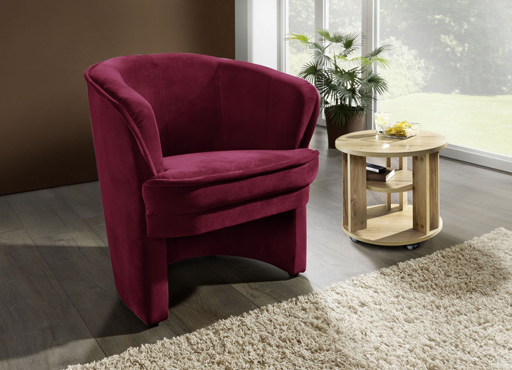 Polstermöbel - Komfortabler Sessel auf stabilem Holzgrundgestell, in Farbe ROT Ansicht 1
