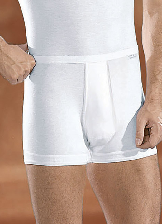 Unterwäsche - Mey Noblesse Zweierpack Unterhosen aus Feinripp mit Eingriff, weiß, in Größe 005 bis 009, in Farbe WEISS Ansicht 1