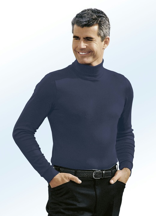 Hemden, Pullover & Shirts - Tragangenehmer Rolli in 10 Farben Hemden, Pullover & Shirts - Tragangenehmer Rolli in 10 Farben, in Größe 046 bis 062, in Farbe MARINE