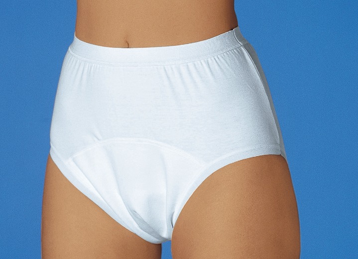 Inkontinenz - Inkontinenz-Slip für Damen+Herren, in Größe 4 (38/40) bis 8 (54/56), in Farbe WEISS, in Ausführung Damen/Herren-Slip