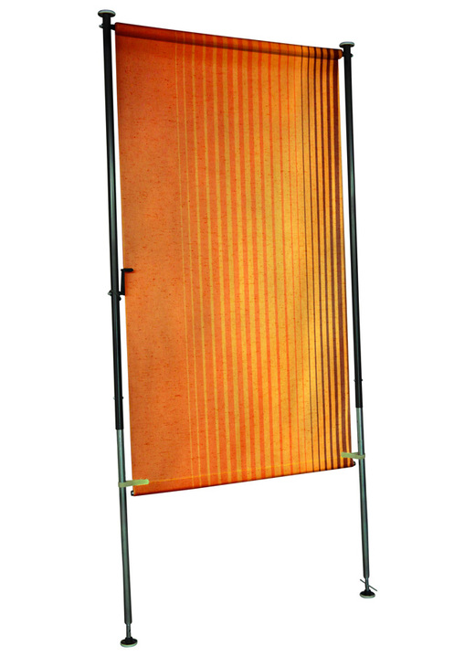 Sichtschutz und Sonnenschutz - Balkon-Seitensichtschutz, in Größe 120 (Breite 120 cm) bis 150 (Breite 150 cm), in Farbe BRAUN-ORANGE Ansicht 1