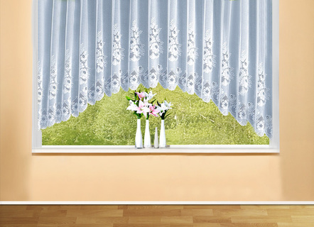 Aparter C-Bogen-Vorhang mit Floral-Dessin