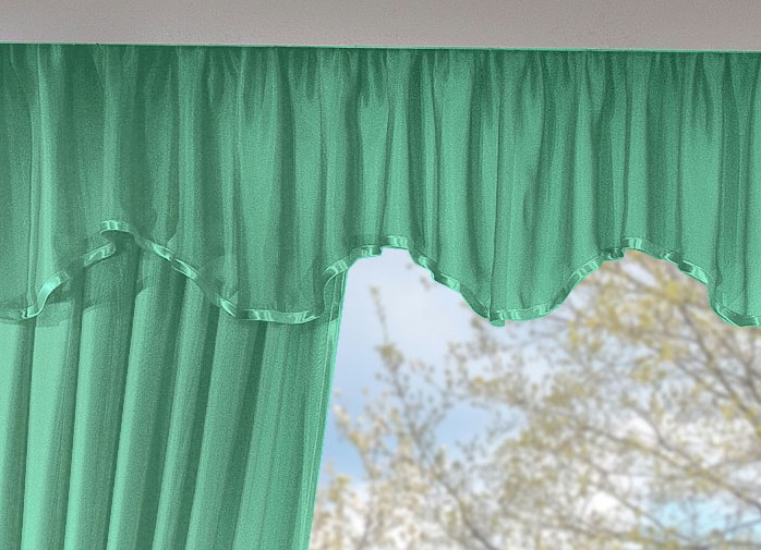 Klassisch - Querbehang mit Universalschienenband, in Größe 796 (45x300 cm) bis 806 (45x750 cm), in Farbe GRÜN Ansicht 1