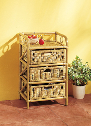 Regal mit Gestell aus Rattan 4 Ausführungen