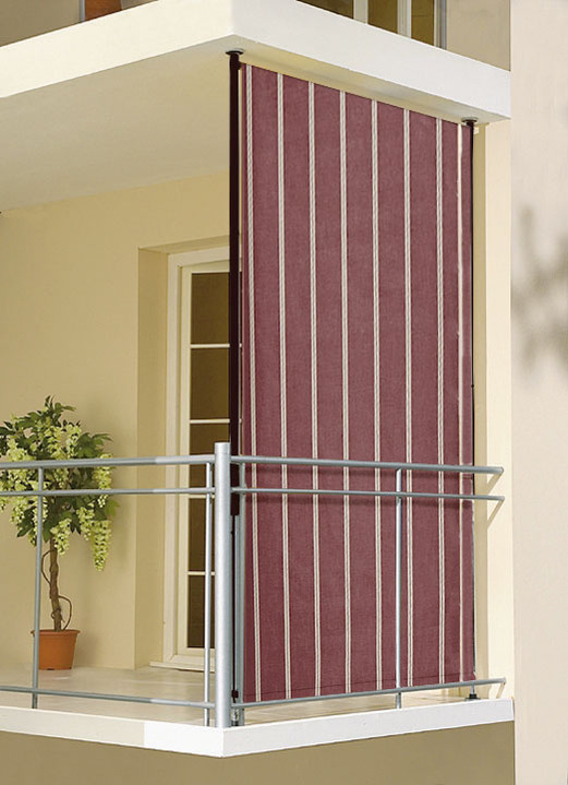 Sichtschutz und Sonnenschutz - Balkon-Seitensichtschutz, in Größe 120 (Breite 120 cm) bis 150 (Breite 150 cm), in Farbe BEERE Ansicht 1