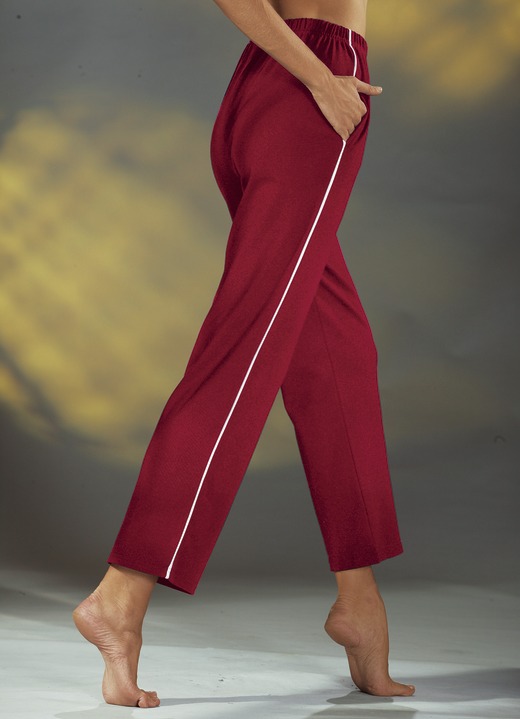 Damenmode - Hose für Sport und Freizeit in 3 Farben, in Farbe ZIEGELROT
