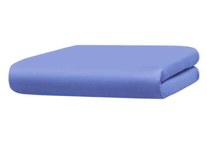 Spannbetttücher - Hochwertiges und flauschiges Spannbetttuch in 2 Qualitäten, in Größe 133 (1x 90–100/200 cm) bis 938 (1x 180–200/200 cm), in Farbe SAPHIRBLAU Ansicht 1