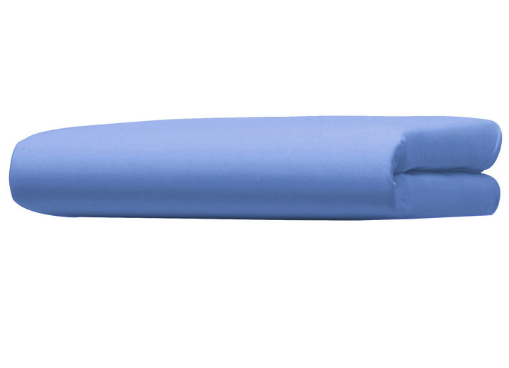 Spannbetttücher - «Bellana» Vital-Jersey-Spannbetttuch mit Lyocell (TENCEL™), in Größe 133 (1 Spannbettt 90–120/200–220) bis 138 (1 Spannbettt 180–200/200–220), in Farbe BLAU Ansicht 1