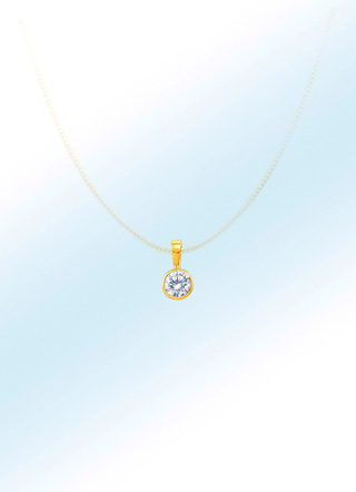 Massiver Anhänger mit Brillant