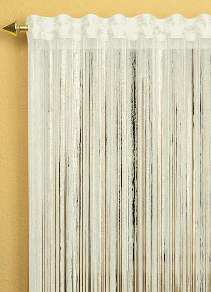 - Fadenstore mit Pailletten in 2 Farben, in Größe 305 (H160xB90 cm) bis 309 (H245xB90 cm), in Farbe NATUR