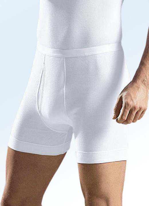 Unterwäsche -  Schiesser Unterhose aus Doppelripp mit Eingriff, weiss, in Größe 005 bis 009, in Farbe WEISS Ansicht 1