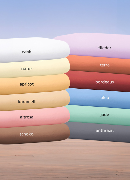 Spannbetttücher - Flauschiges Biber-Spannbetttuch, in Größe 033 (2 Spannbetttücher, 100/200 cm) bis 038 (1 Spannbetttuch, 200/200 cm), in Farbe FLIEDER Ansicht 1