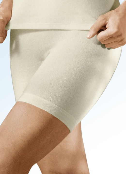 Slips - Con-ta Unterhose, langes Bein mit Angora, in Größe 038 bis 052, in Farbe WOLLWEISS Ansicht 1