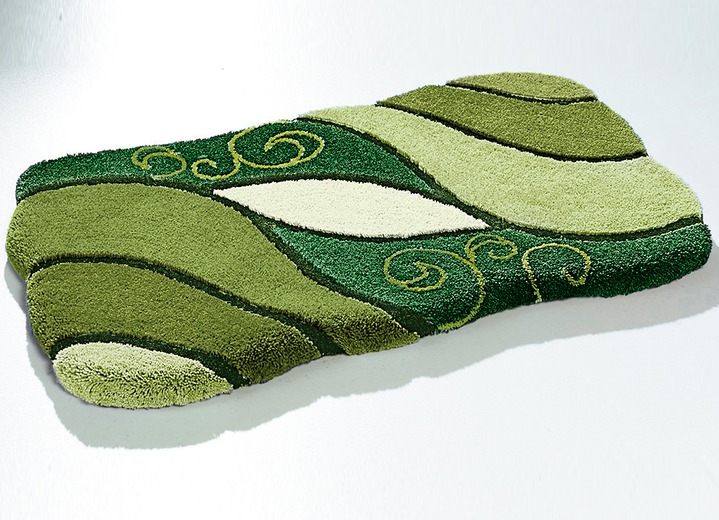 Heimtextilien - Badgarnitur von Grund in Öko-Tex-Qualität, in Größe 100 (Duschvorleger, 50/80 cm) bis 112 (WC-Deckelbezug mit Kordel), in Farbe GRÜN Ansicht 1
