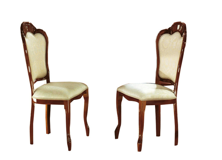 - Esszimmer-Stühle im 2er-Set, in Farbe BEIGE, in Ausführung Vitrine, 8-türig, BEIGE