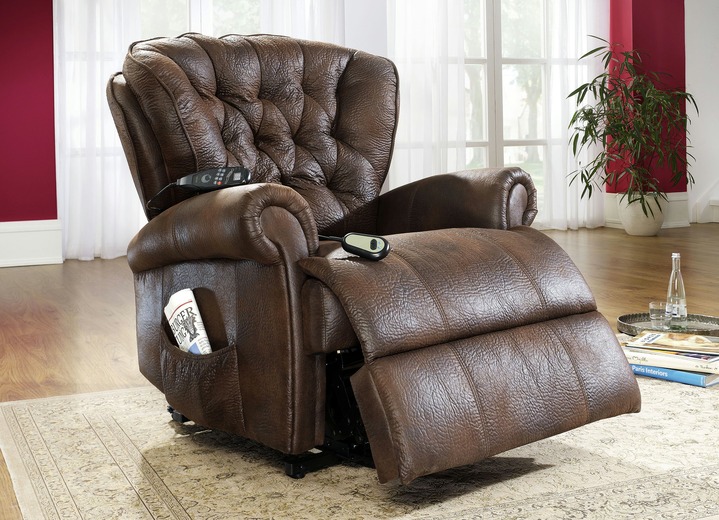 Komfortmöbel - Relax-Sessel für Entspannung erster Klasse, in Farbe KOLONIALBRAUN, in Ausführung Massage-Sessel mit Aufstehhilfe Ansicht 1