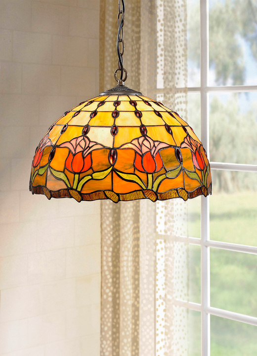Lampen & Leuchten - Tiffany-Pendellampe, 1-flammig, in Farbe BUNT