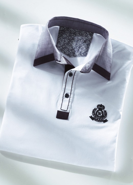 Hemden, Pullover & Shirts - Poloshirt in 3 Farben Hemden, Pullover & Shirts - Poloshirt in 3 Farben, in Größe 046 bis 062, in Farbe WEISS