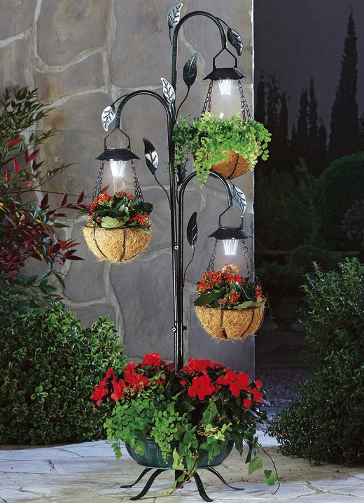 Blumentöpfe und Pflanzgefässe - Pflanzständer mit Beleuchtung, in Farbe SCHWARZ/GRÜN