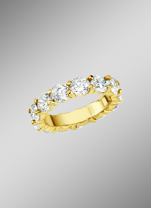 mit Diamanten - Memoire-Ring mit Brillanten mit ca. 16 Brillanten, in Größe 160 bis 220, in Farbe