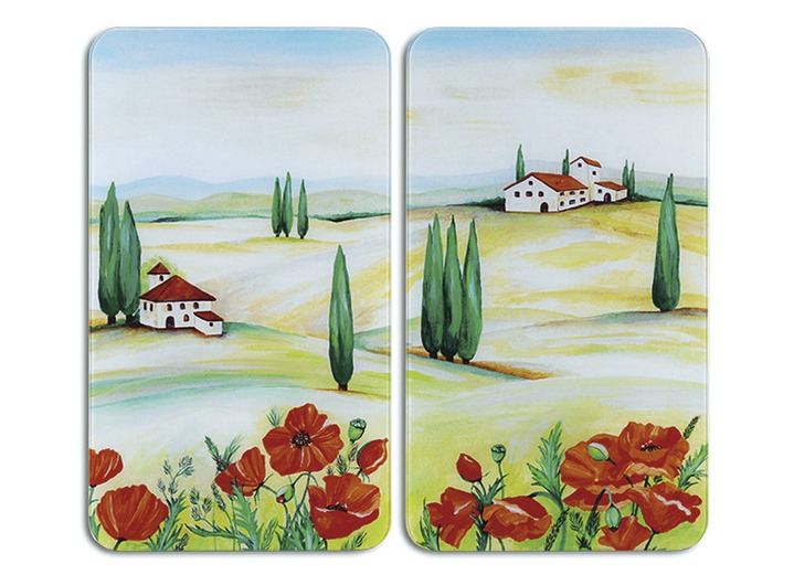 Haushalt - «WENKO» Herdabdeckplatten, 2er-Set, in Farbe TOSCANA, in Ausführung Herdabdeckplatten, 2er-Set