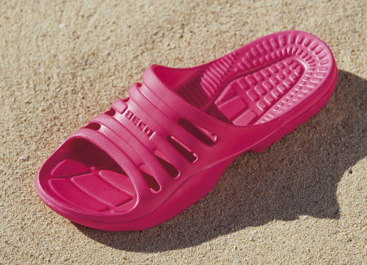Bademode - Badeschuhe mit Massage-Fussbett, in Größe 036 bis 046, in Farbe FUCHSIA Ansicht 1