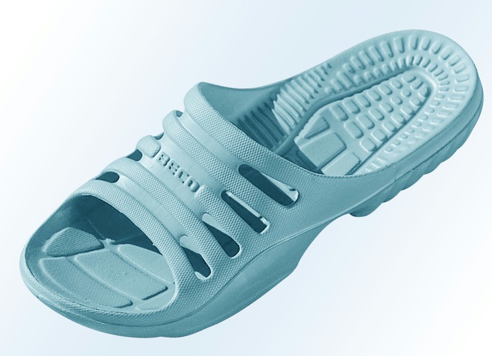 Bademode - Badeschuhe mit Massage-Fussbett, in Größe 036 bis 046, in Farbe TÜRKIS Ansicht 1