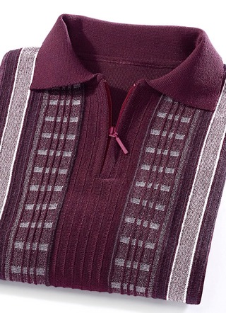 Faszinierender Polopullover mit kurzem Reissverschluss