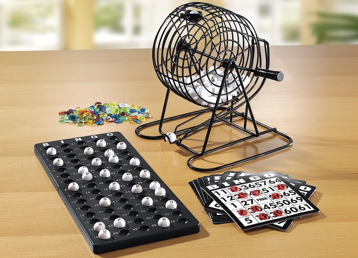 - Bingo-Spiel in edler Metall-Optik, in Farbe SCHWARZ