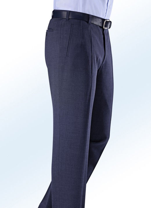 Herrenmode - «Klaus Modelle»-Hose mit Paspeltaschen , in Größe 025 bis 062, in Farbe MITTELBLAU Ansicht 1