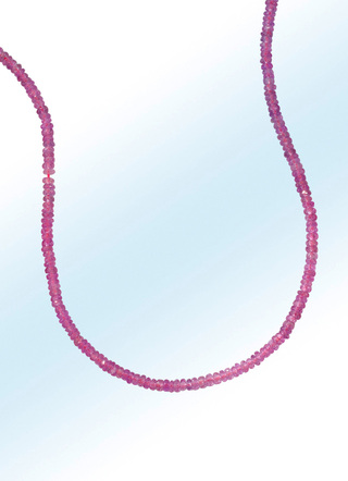Halskette mit echt pink Safir aus Afrika