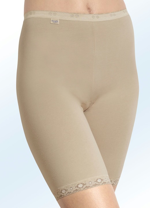 Slips - Sloggi Zweierpack Unterhosen mit Elastikspitze , in Größe 040 bis 054, in Farbe HAUT Ansicht 1