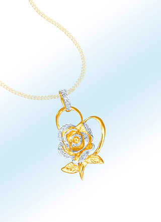 Anhänger «Rose mit Herz»