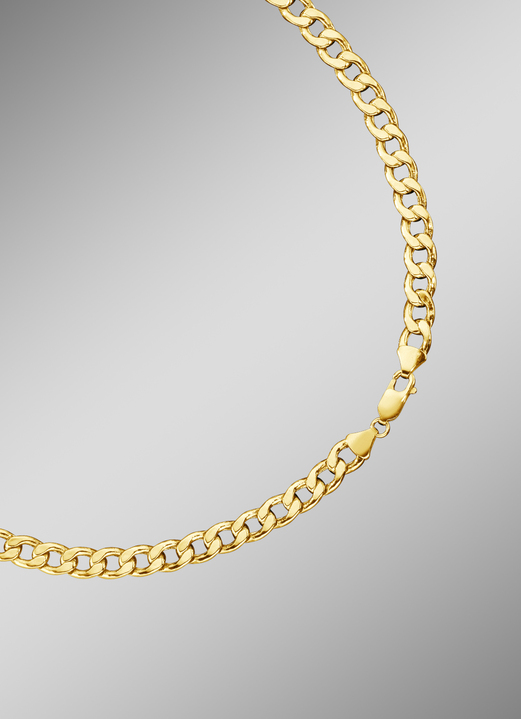 Halsketten & Armbänder - Hochwertige Panzerketten-Garnitur aus Gold, in Farbe , in Ausführung Halskette, 50 cm Ansicht 1