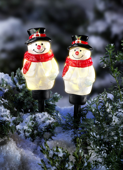 - Schneemann mit Beleuchtung, in Farbe WEISS