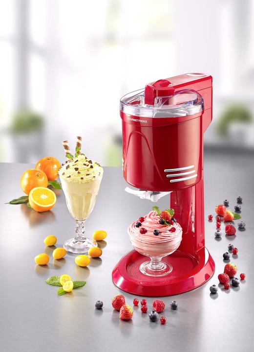- Softeismaschine im nostalgischen Retro-Design, in Farbe ROT