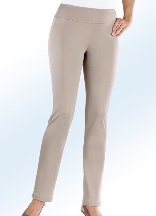 Hosen - Soft-Stretch-Hose in 12 Farben, in Größe 017 bis 052, in Farbe TAUPE Ansicht 1