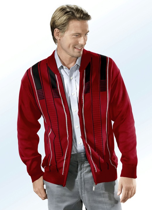 Hemden, Pullover & Shirts - Jacke mit Schubtaschen Hemden, Pullover & Shirts - Jacke mit Schubtaschen, in Größe 046 bis 062, in Farbe ROT