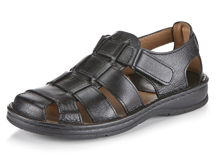 Sandalen & Pantoletten - Gemini Sling-Sandale mit praktischem Klettverschluss, in Größe 039 bis 046, in Farbe SCHWARZ Ansicht 1