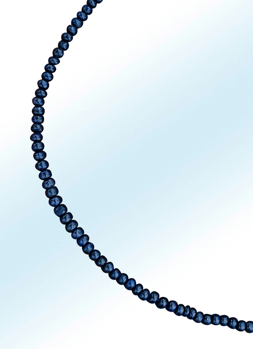 Damenschmuck Modisch - Halskette mit echten Safiren, in Farbe , in Ausführung echte blaue Safire
