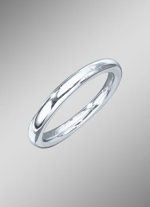 ohne Diamant - Hochglänzender Partnerring aus Weissgold, in Größe 160 bis 240, in Farbe