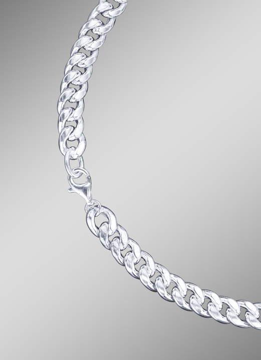 Halsketten & Armbänder - Panzerketten-Garnitur, in Farbe , in Ausführung Halskette, Länge 45 cm