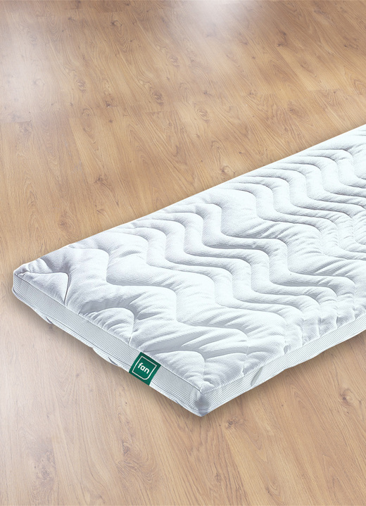 Matratzen & Bettrahmen - f.a.n. Komfortschaum-Topperauflage Luxus Wellness, in Größe 129 (80/190 cm) bis 138 (180/200 cm), in Farbe WEISS