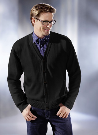 Cardigan mit durchgehender Knopfleiste in 5 Farben