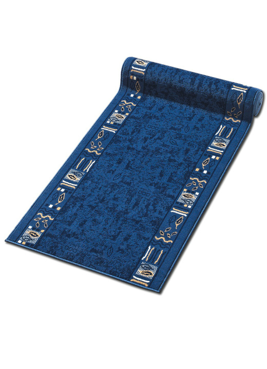 Läufer & Stufenmatten - Läufer nach Wunschmass, in Größe 103 (Läufer, 70 cm breit) bis 109 (Läufer, 120 cm breit), in Farbe BLAU Ansicht 1