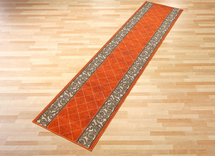 Läufer & Stufenmatten - Dezente Läufer nach Wunschmass, in Größe 103 (Läufer, 70 cm breit) bis 109 (Läufer, 120 cm breit), in Farbe TERRA Ansicht 1