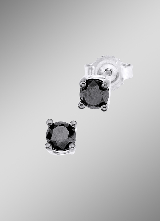 mit Diamanten - Wunderschöne Ohrstecker aus Weissgold 585/- fein, in Farbe